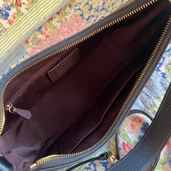 Coach Teri Hobo Bag - Black/Gold - Picture 4 of 5